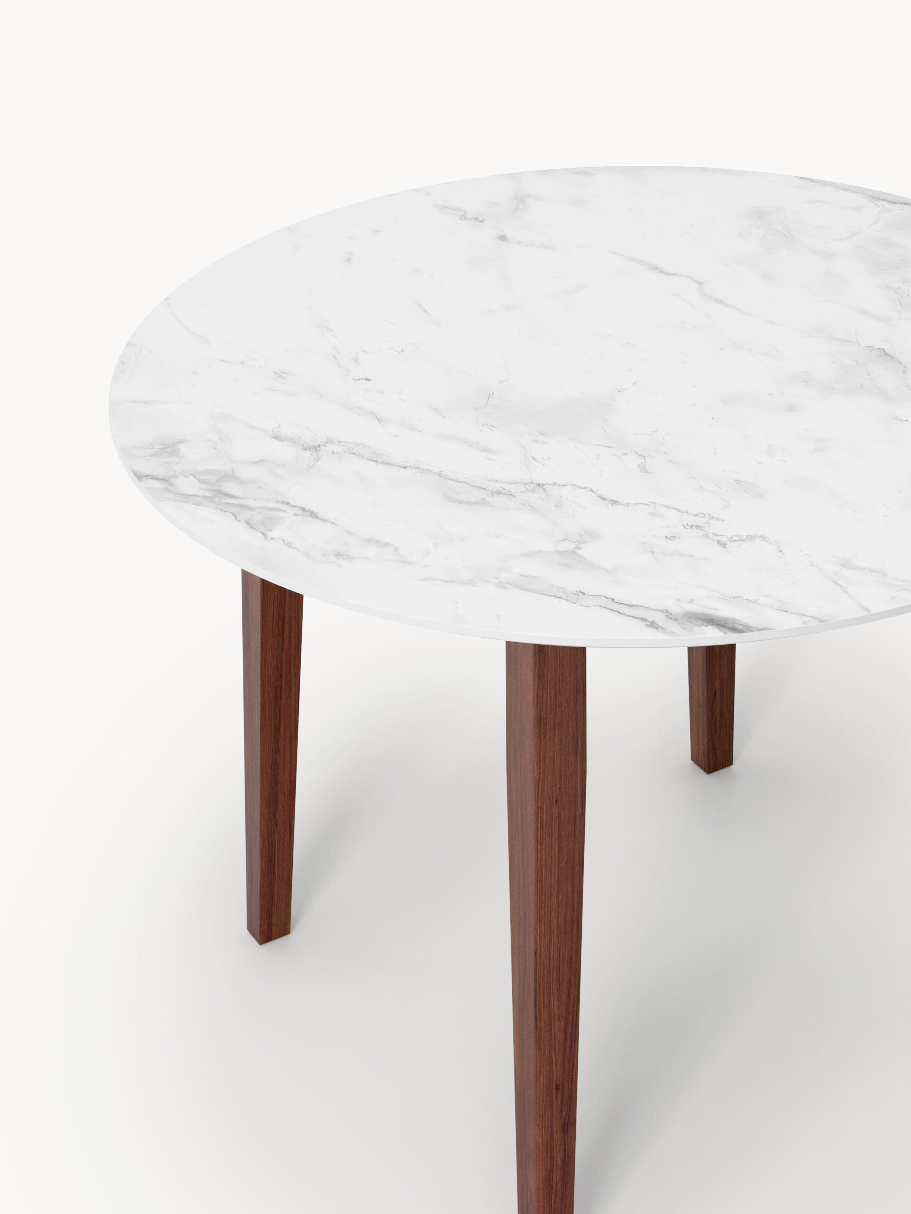 Jackson Round Marble Effect Dining Table, in various sizes